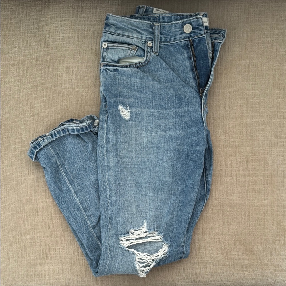 Lovers + Friends Distressed Blue Jeans
